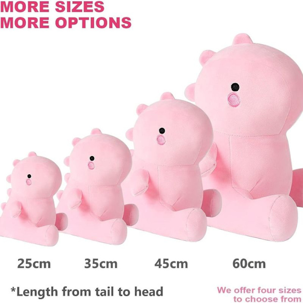 Pehmolelu dinosaur pehmolelu, pehmolelu dinosaur pehmolelu tyyny lelu, pinkki 45cm