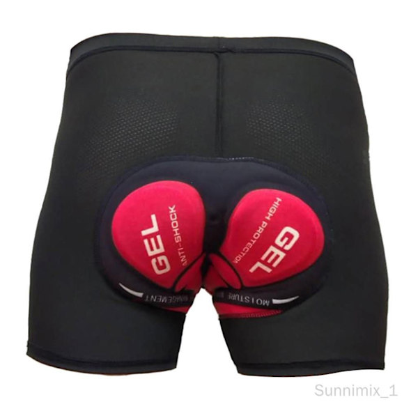 Polstret sykkelshorts Gel Polstret undertøy Komfortabel Kjølig Tørr Rød XL