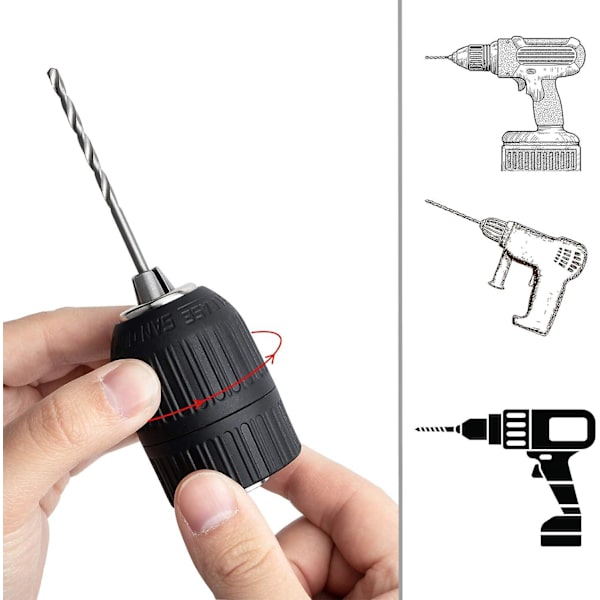 13mm Nøgleløs SDS Adapter Hammerboremaskine Bor