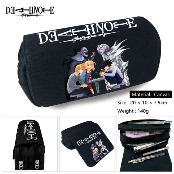 Death Note Graffiti Pennfodral Light Lawliet Pennor Stationery Plånbok 20x10x7.5