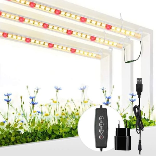 60W LED plantelampe fullspektrum sollys innendørs plantevekstlampe