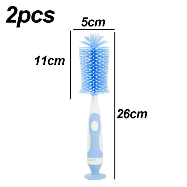 Soft Touch No Scratch Baby Bottle Cleaning Brush Nipple Blue