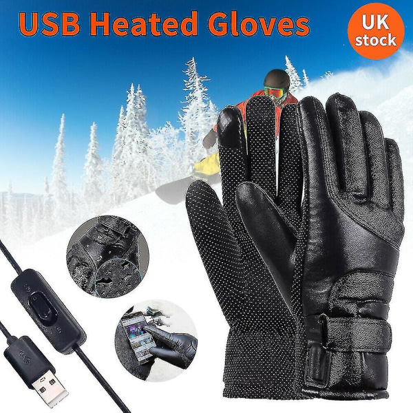 Elektriska USB-uppvärmda handskar värmare handrechargeable utomhus motorcykelvantar
