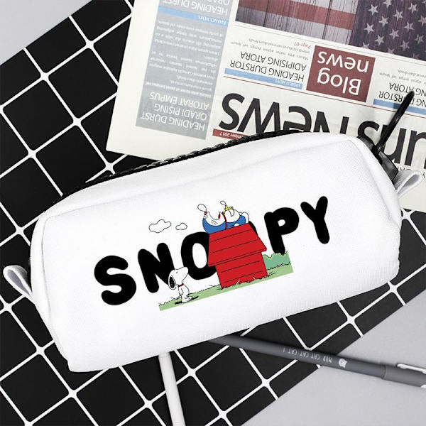 Sød Snoopy Brun Blyantsæske Børn Enkel Stationær Pen Box Blyantsæske