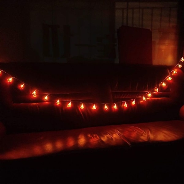 3D Thanksgiving Dekorationer Lönnljus 3 Meter 30 LED-lampor