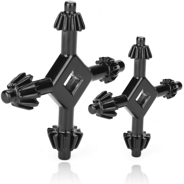 2-pack multifunktionschucknyckel i hållbart kolstål, chucknyckel för elektrisk borr, svart