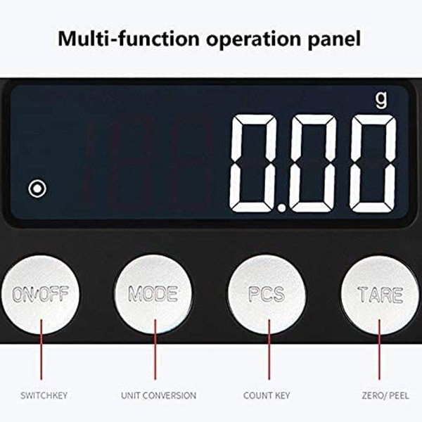 Mini ficka 500/0,01g Hög precisionsvåg med LCD-bakgrundsbelysning, 300g/0,01g