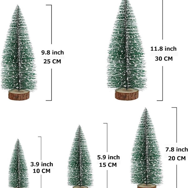 Liten julgran Alla hjärtans dag dekoration 5-delad mini julgran