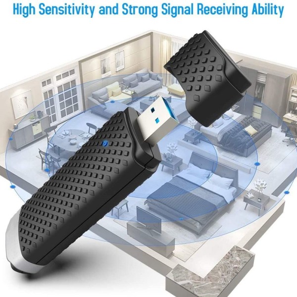USB 3.0 WiFi-adapter AC1300Mbps til pc, trådløst netværk