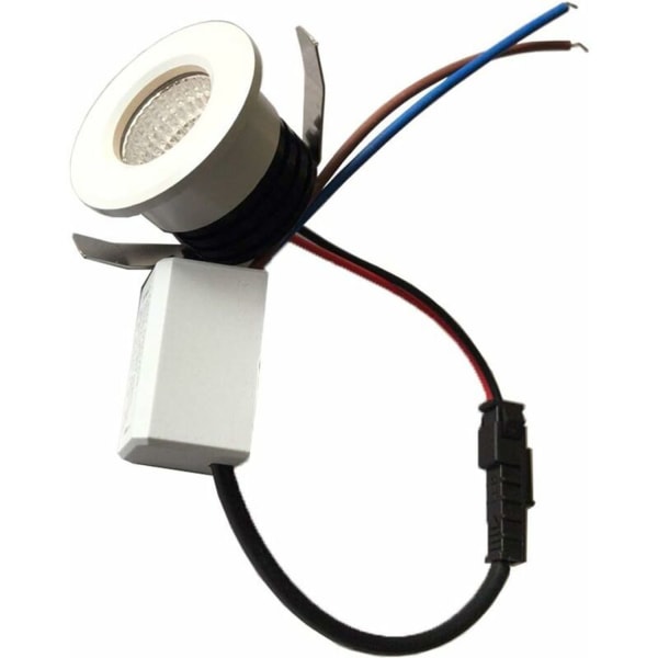 Sæt med 4 mini LED indbyggede spotlights 3W varm hvid, mini LED spotlights til butiksvinduer, identifikation