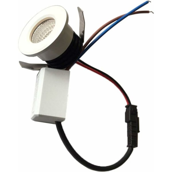 Set med 4 mini LED-infällda spotlights 3W varmvit, mini LED-spotlights för skyltfönster, identifiering