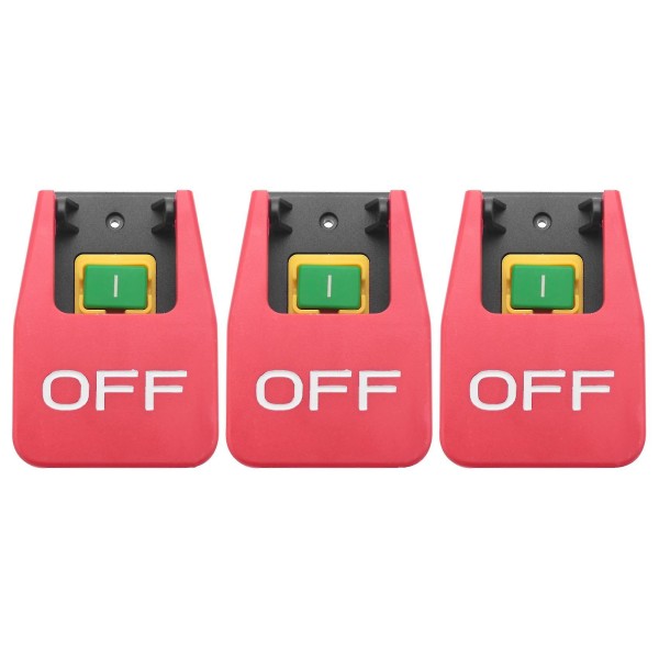 3x Off-on Red Cover Stop S 16a -off/undervolt Electro