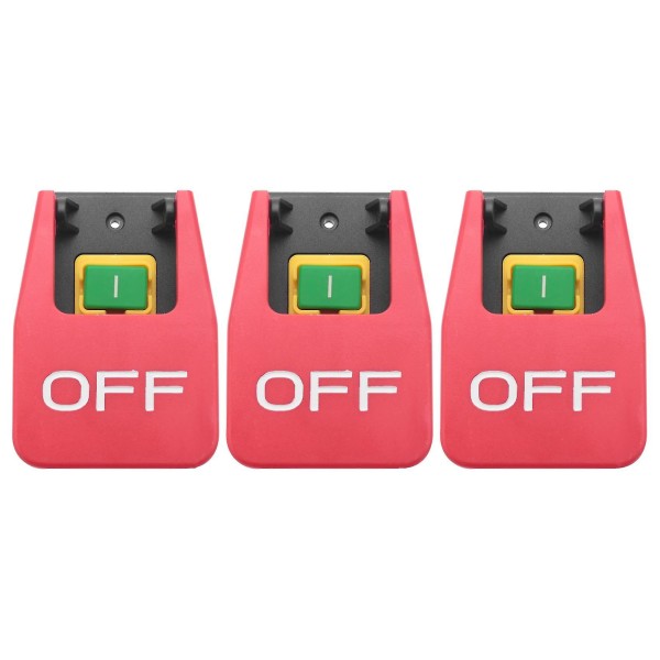 3x Punainen kansi Stop S 16a -off/undervolt Electro