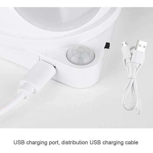 Nattelys, USB genopladelig LED bevægelsessensor lys krop induktion