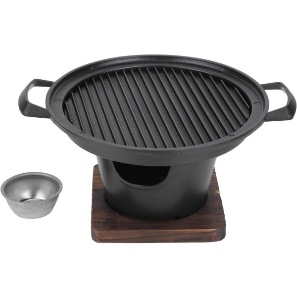 Grill, bærbar mini røgfri grill, kulgrill, grilltilbehør 26x21x12,5 cm