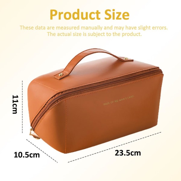 Two-piece Set (pillow Bag + Brush Bag) Cosmetic Bag Pu Leather Cosmetic Bag Travel Handbag