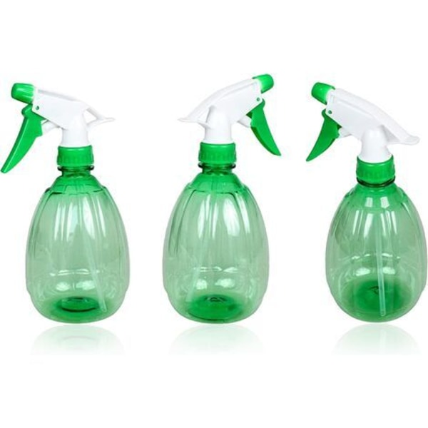 Muoviset suihkepullot tyhjät suihkeet 500 ml sisä- tai ulkopuhdistukseen - 2 kpl vihreää