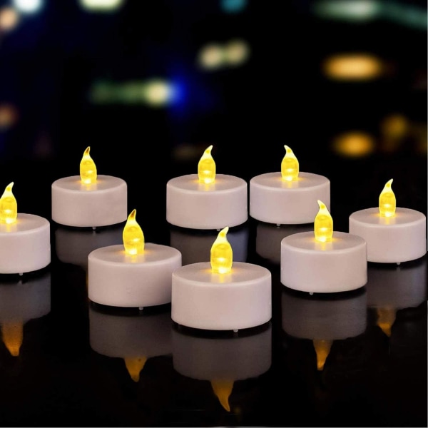 24 stk. LED-telys, LED-flammeløse stearinlys, flimrende telys