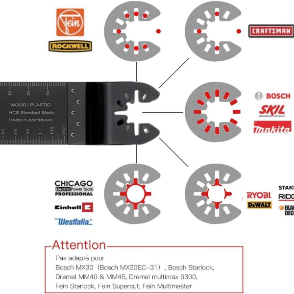 21 pieces oscillating saw blades, professional multifunctional universal ge