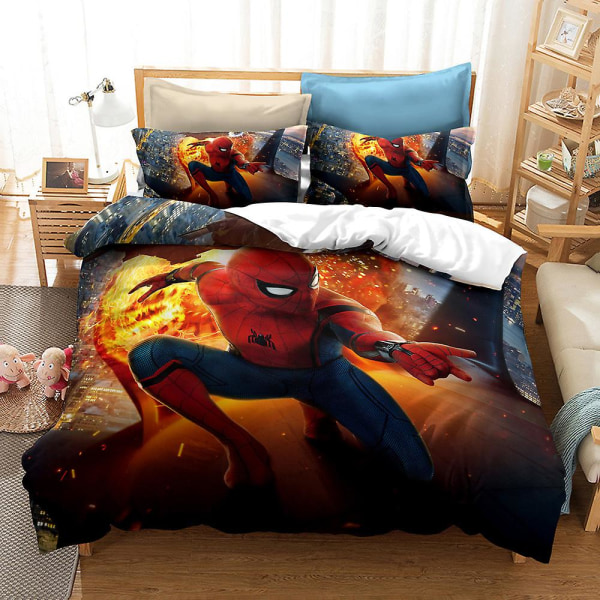 Bp10370# Vuodevaatesetti Spider-man-kokoelma Koko Kolmiosainen Peitto