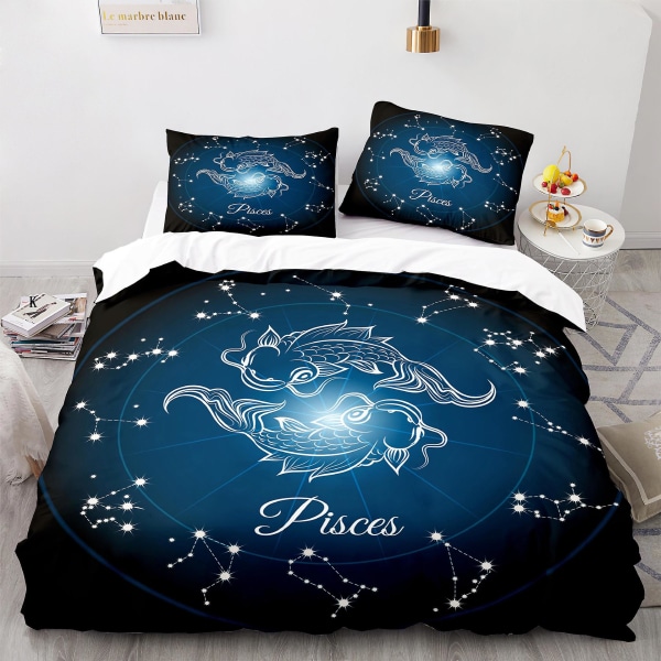 Pisces K # 3d Digitaltryck Konstellation Tvådelad Tredelad Fyra Delad Storlek Påslakan