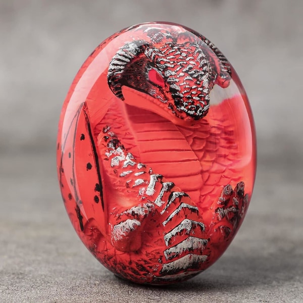 Lava Dragon Ägg med upplyst bas för presenter och dekorationer, Lighting Dragon med lysande bas för B