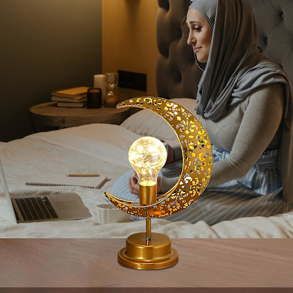 Ny 2023 Bordlampe Batteridrevet Måneform Skrivebordslampe LED Lys Hjem Sengebord Dekoration Bedst Sælger