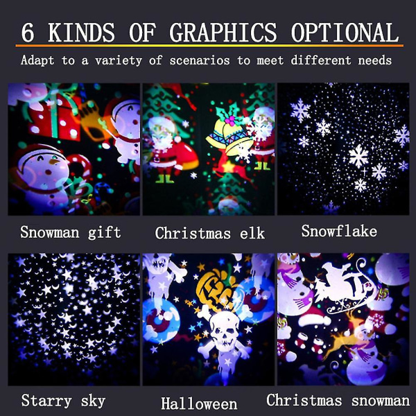 Jul Led Snowflake Projektor Ljus Snygg Snygg Jul Dekorativ Lampa För Sovrum