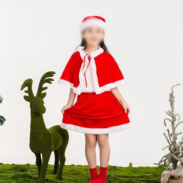 Julhalsduk Kappa Kåpa Fru Jultomte Kåpa Halloween Stil 2