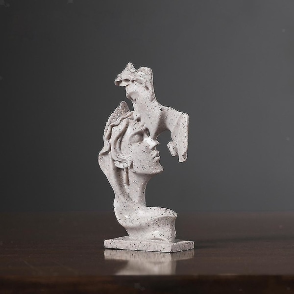Dekorative Skulptur af Par, der Kysser - Gult