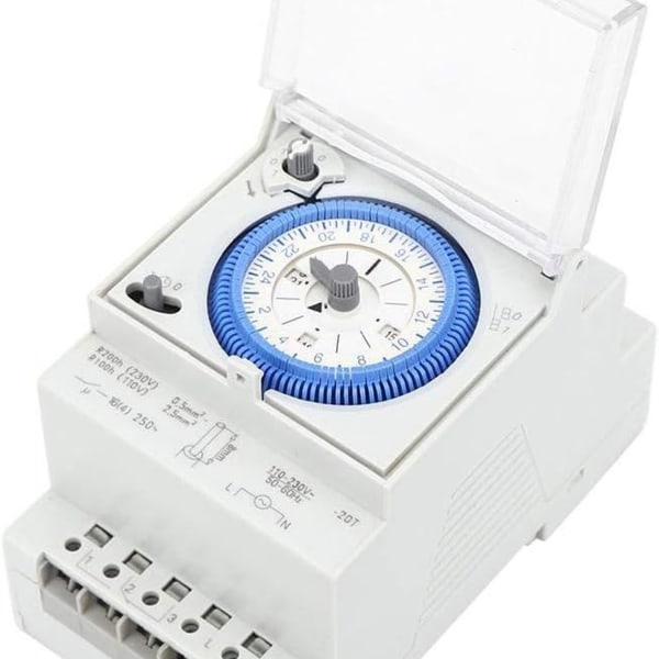 Mekanisk timer, timer 250VAC 16A timer relæ high-end kontrolchip 15 minutter