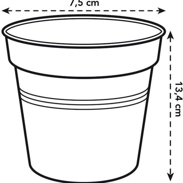 Plante plast med bolle - små plastpotter med dreneringshull,