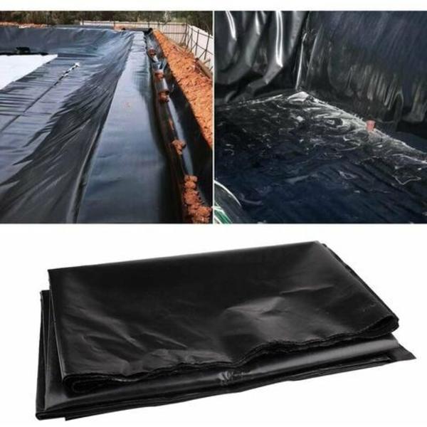 Sort HDPE-gummidam til små damme, fiskedamme, havefontæne 1,5 x 2 m