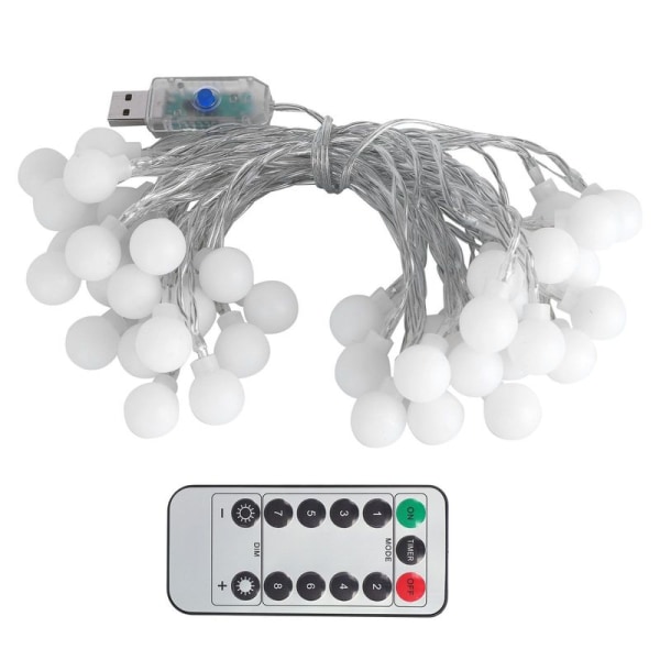 40LED Globe Ball String Lights 6M USB dekorative hengelys