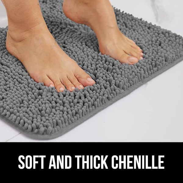 Kort Hår Chenille Golvmatta Badrum Badrum Hem Ingång Absorberande Halkskyddad Matta 40 * 60cm