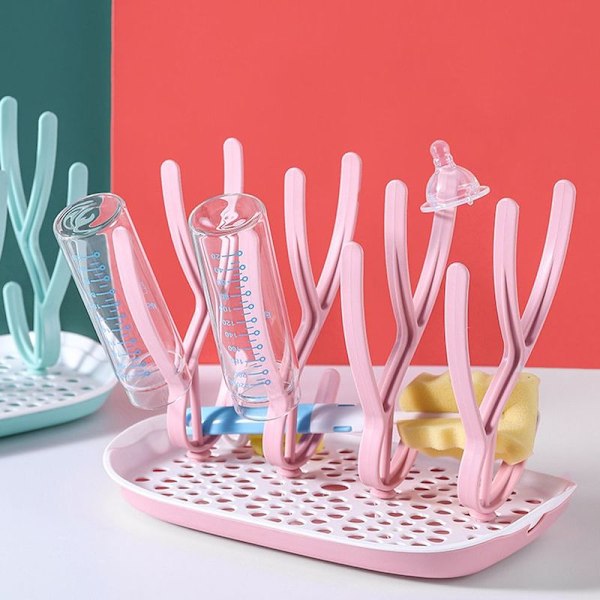 Tørrestativ til babyflasker | Drikkekopper til småbørn, Børneservice Pink