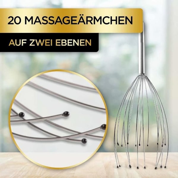 Huvudmassageapparat med förbättrat koncept [2020] - huvudkliare med 20 fingrar - Id