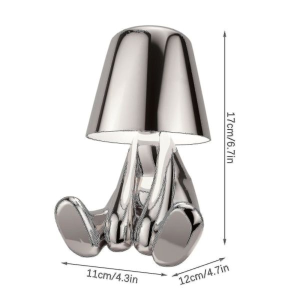 Thinker Lamp Collection: Kreativ gylden mann, bordlampe, gave (mr-hva)