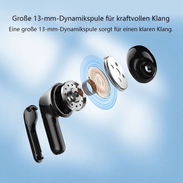 Brusreducerande in-ear-hörlurar. Trådlösa Bluetooth-hörlurar