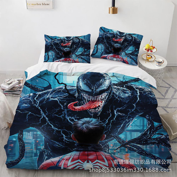 Dyxl-22# Digital Poison Series Sängkläder Hemtextil Tre Delar Set Tryckt Påslakan Örngott Sängkläder
