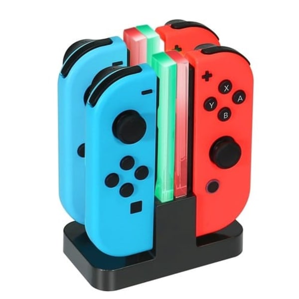 4-i-1 Nintendo Switch-lader Joy-Con-kontrollere Ladedokking