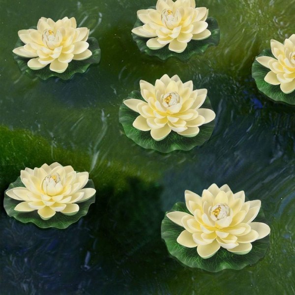 Kunstige flydende skum lotusblomster med åkande