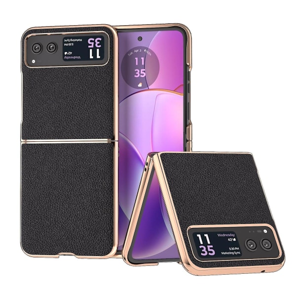 Äkta läder + PC-fodral för Motorola Razr 40