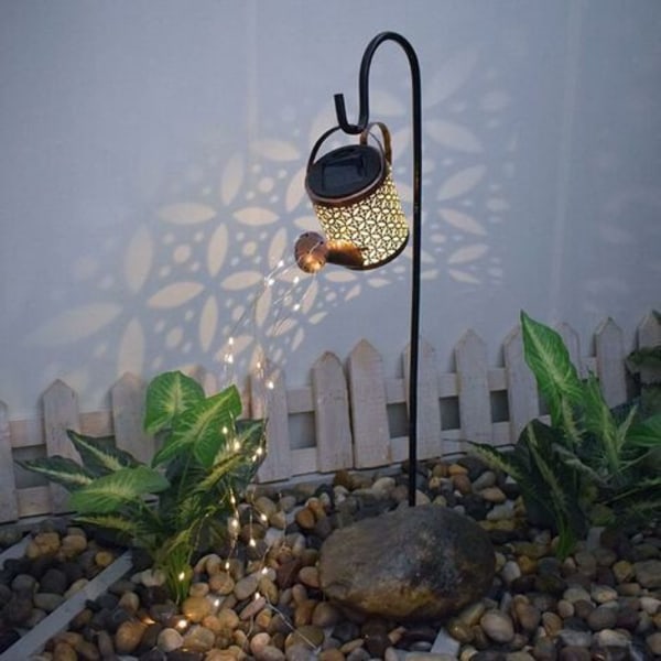 Puutarhan CAN , tähtityyppinen suihku Garden Art -valokoriste, vesiputouksen muotoiset LED-valot, 1 kpl sprinkleri + 1 kpl LED-valo