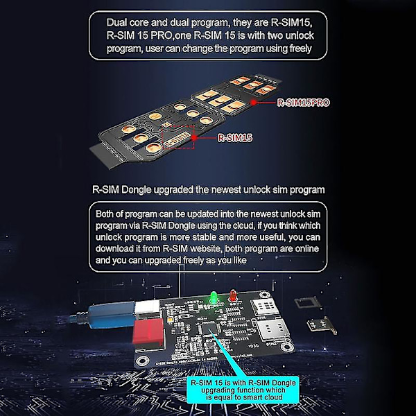 R-sim15 Ultra Iccid Nanosim Låsa Upp Kort Kompatibel Iphone 11 Pro Max 8 7 6 Kompatibel Ios 13