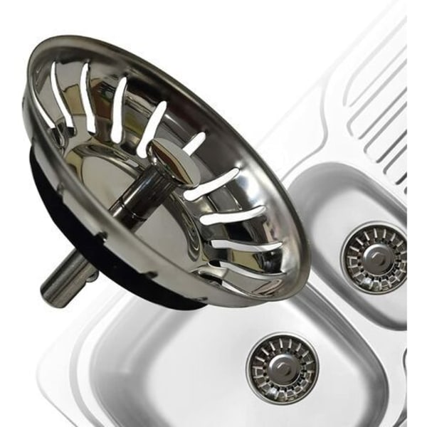 Vaskesil, Køkken Rustfrit Stål Fortykkelse Sil Afløbsprop, Størrelse til Vaske 79-82mm (Diameter: 80mm)