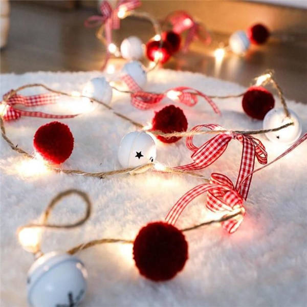 LED julgransdekoration ljus tallkotte koppar