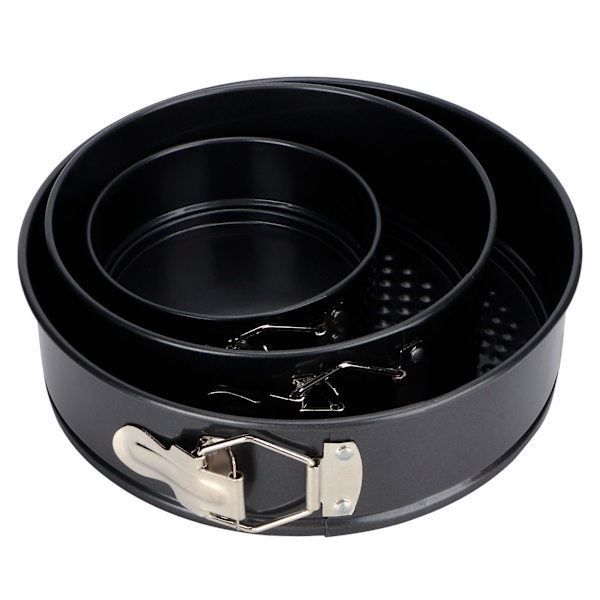 3 stk./sæt kagebageform DIY kulstofstål non-stick rund form køkken tilbehør