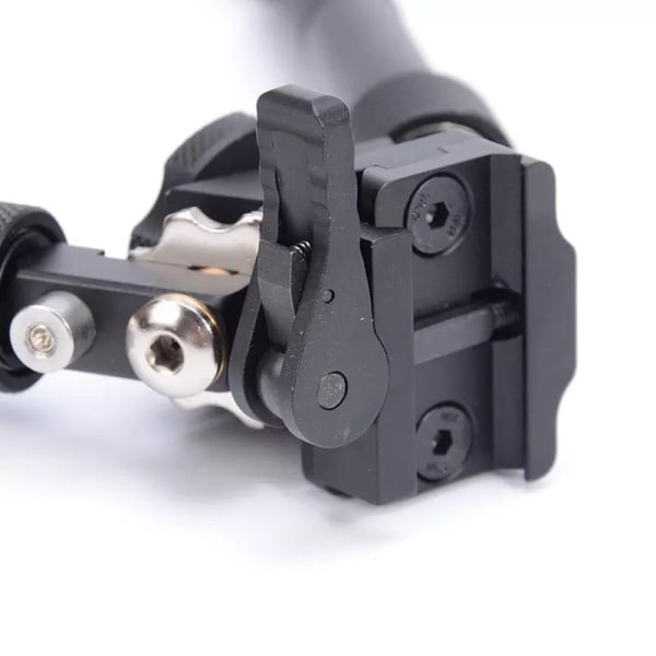 V8 Atlas Bipod 360 Graders Precision Justerbara Ben för Gevärsjakt +Svart+