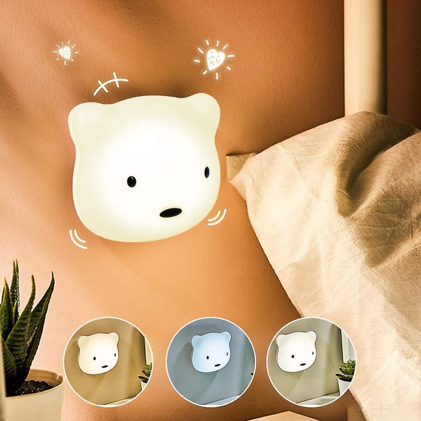 Lasten LED-yövalo, 3M Baby Night Light, USB -ladattava yövalo kosketusohjauksella, silikonivalo